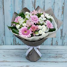Букет цветов из:  Герберы, Альстромерии и Хризантемы #REPLACE_PRED# Ивантеевке