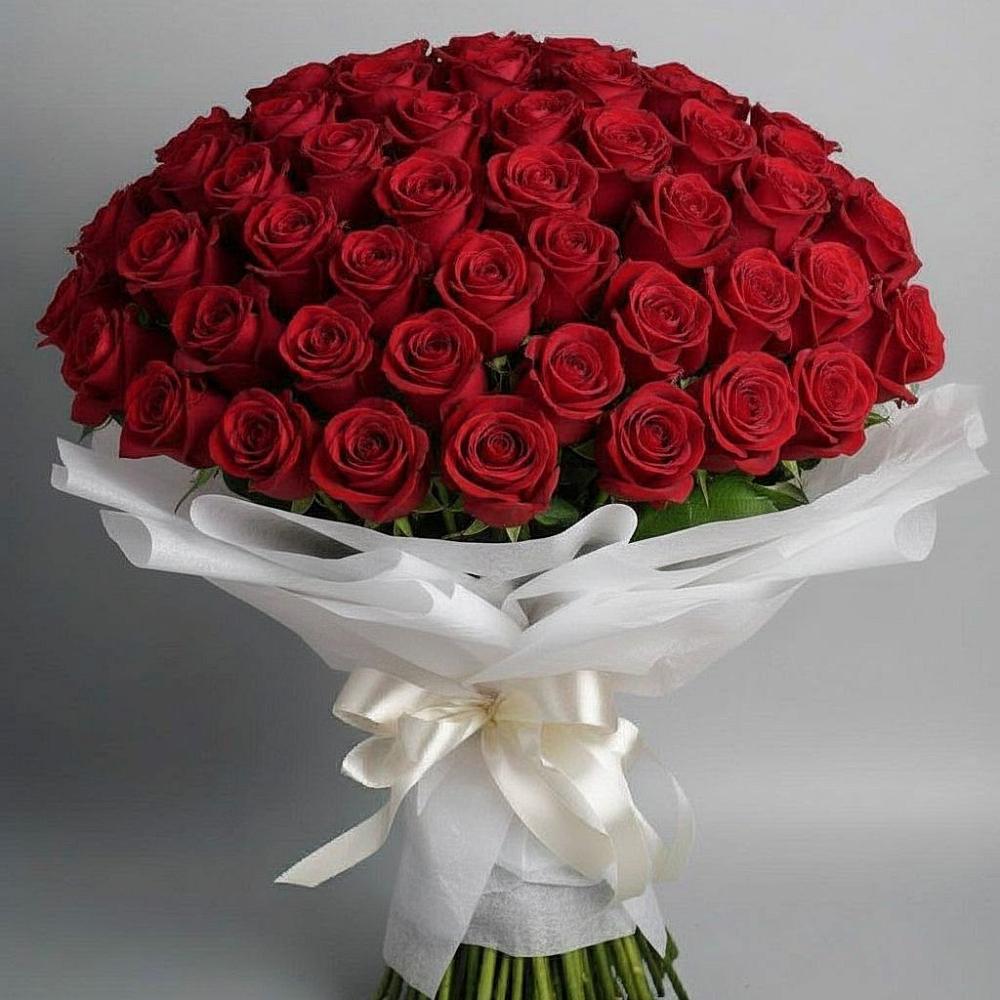 Букет 101 Красная роза Блэк Мэджик в Ивантеевке
