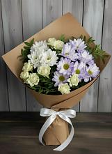 Букет цветов из:  Хризантемы и Розы в Ивантеевке