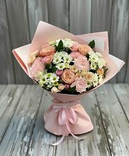 Букет цветов из:  Гвоздики, Розы и Хризантемы в Ивантеевке