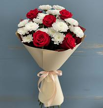 Букет цветов из:  Розы и Хризантемы #REPLACE_PRED# Ивантеевке