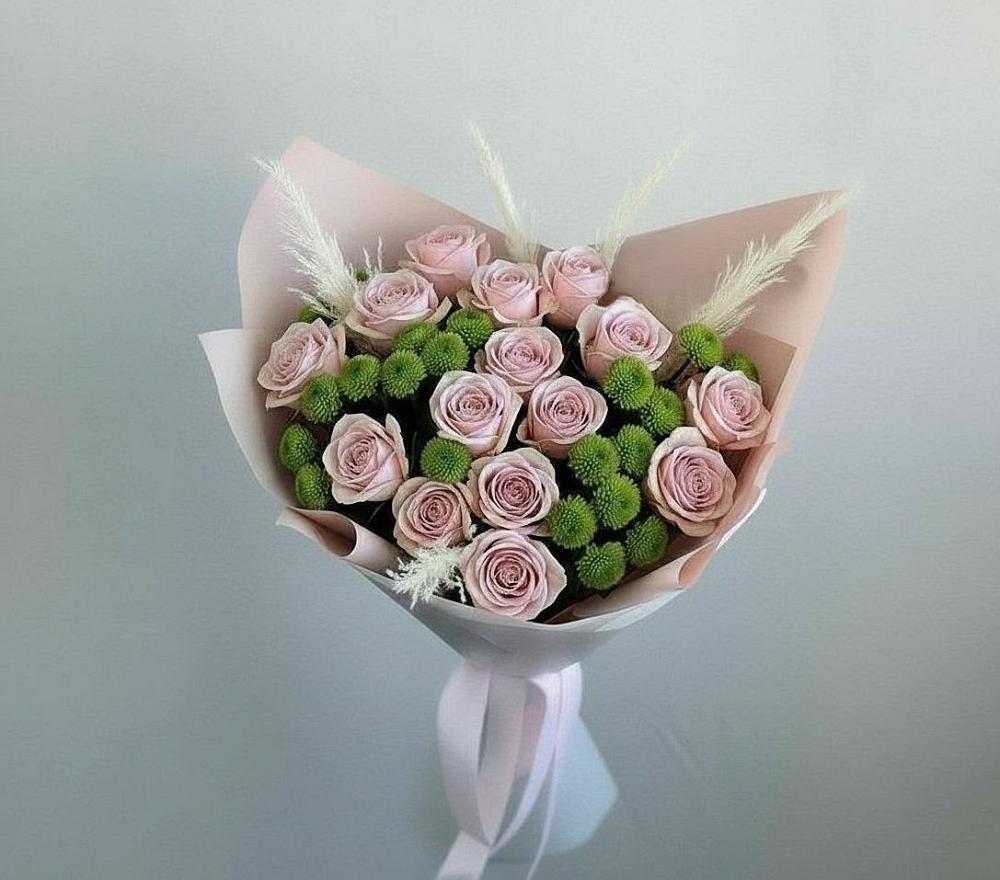 Букет цветов из: Розы и Хризантемы в Ивантеевке