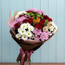 Букет цветов из:  Розы, Хризантемы и Альстромерии в Ивантеевке