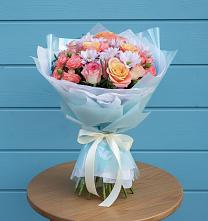 Букет цветов из:  Хризантемы и Розы в Ивантеевке