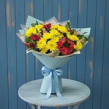 Букет цветов из:  Альстромерии и Хризантемы в Ивантеевке