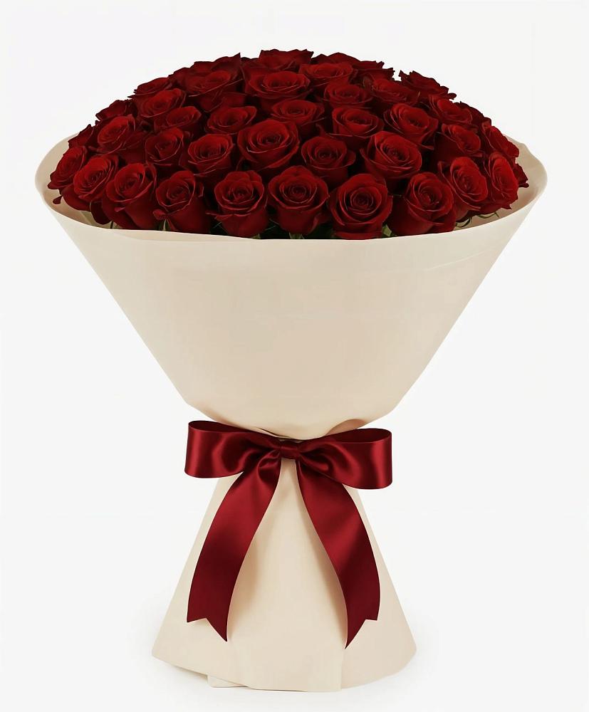 Букет 101 Бордовая роза Блэк Бакарра в Ивантеевке