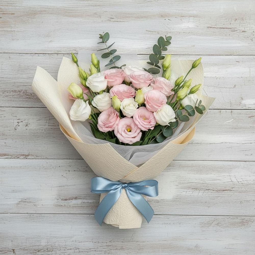 Букет цветов из: Лизиантусы в Ивантеевке